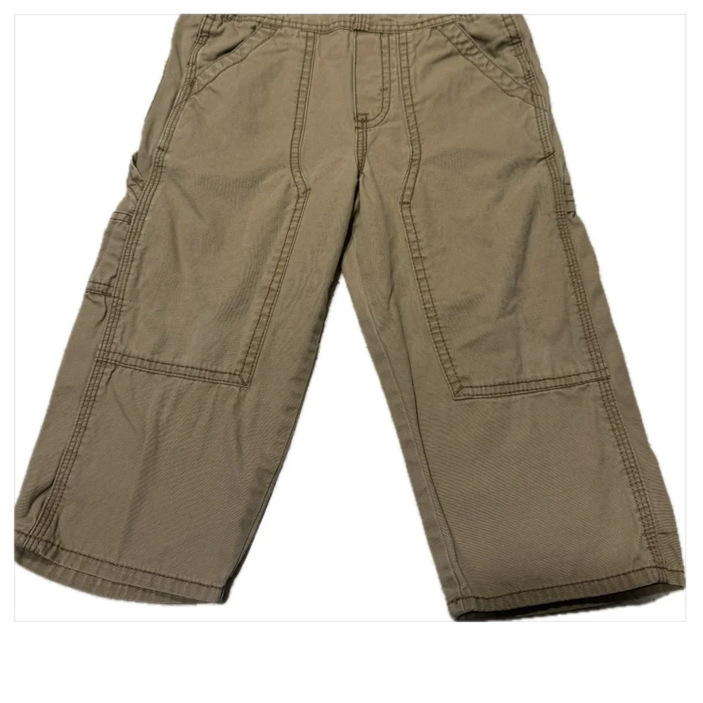 OshKosh B'gosh Boys' Khaki Cargo Overalls | Size 2T
